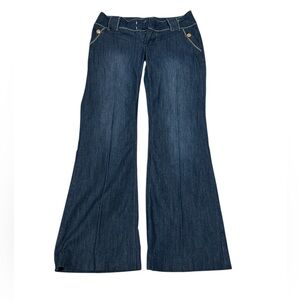 Vintage Dark Wash Low Rise Rewash Jeans